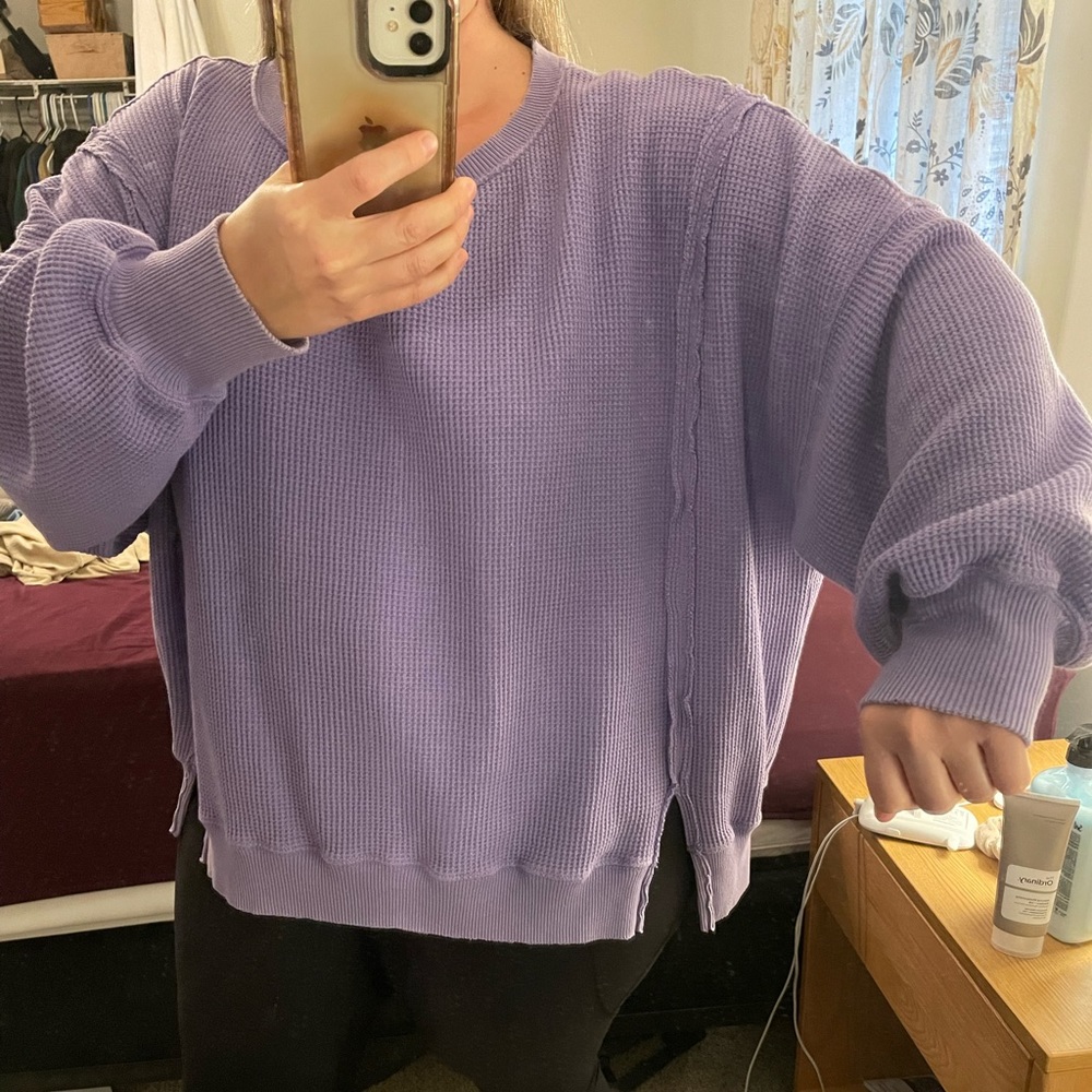 big hug waffle sweater